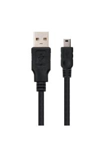 Cable USB 2.0 Nanocable 10.01.0400/ USB Macho - MiniUSB Macho/ 50cm/ Negro