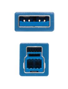 Cable USB 3.0 Impresora Nanocable 10.01.0802-BL/ USB Tipo-B Macho - USB Macho/ 2m/ Azul