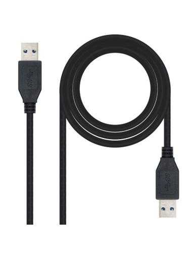 Cable USB 3.0 Nanocable 10.01.1001-BK/ USB Macho - USB Macho/ 1m/ Negro