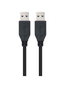 Cable USB 3.0 Nanocable 10.01.1001-BK/ USB Macho - USB Macho/ 1m/ Negro