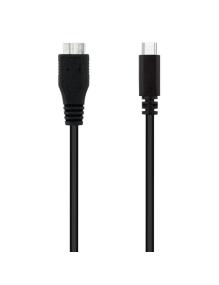 Cable USB 3.0 Tipo-C Nanocable 10.01.1201-BK/ USB Tipo-C Macho - MicroUSB Macho/ 1m/ Negro