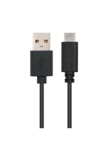 Cable USB 2.0 Tipo-C Nanocable 10.01.2100/ USB Tipo-C Macho - USB Macho/ 50cm/ Negro