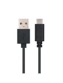 Cable USB 2.0 Nanocable 10.01.2101/ USB Tipo-C Macho - USB Macho/ 1m/ Negro