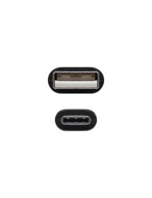 Cable USB 2.0 Nanocable 10.01.2101/ USB Tipo-C Macho - USB Macho/ 1m/ Negro