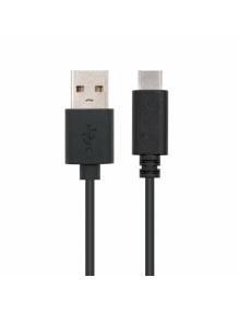 Cable USB 2.0 Nanocable 10.01.2102/ USB Tipo-C Macho - USB Macho/ 2m/ Negro