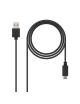 Cable USB 2.0 Nanocable 10.01.2102/ USB Tipo-C Macho - USB Macho/ 2m/ Negro