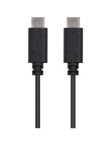 Cable USB 2.0 Tipo-C Nanocable 10.01.2302/ USB Tipo-C Macho - USB Tipo-C Macho/ 2m/ Negro