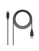 Cable USB 3.1 Nanocable 10.01.4001/ USB Tipo-C Macho - USB Macho/ 1m/ Negro