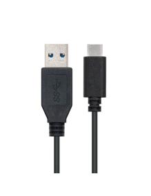 Cable USB 3.1 Nanocable 10.01.4001/ USB Tipo-C Macho - USB Macho/ 1m/ Negro