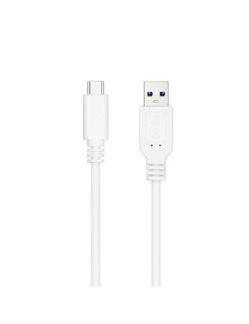 Cable USB 3.1 Tipo-C Nanocable 10.01.4001-L150-W/ USB Tipo-C Macho - USB Macho/ 1.5m/ Blanco