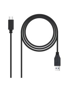 Cable USB 3.1 Tipo-C Nanocable 10.01.4002/ USB Tipo-C Macho - USB Macho/ 2m/ Negro