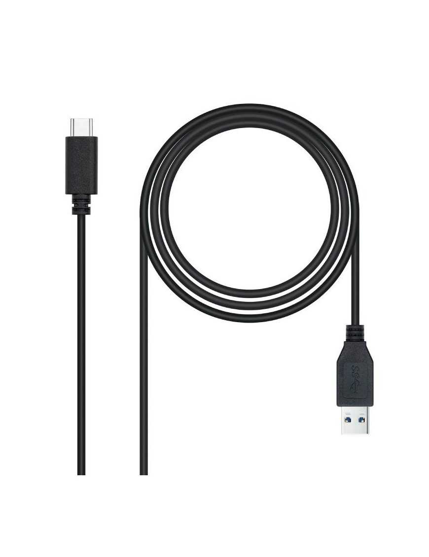 Cable USB 3.1 Tipo-C Nanocable 10.01.4002/ USB Tipo-C Macho - USB Macho/ 2m/ Negro