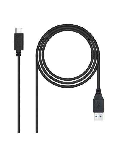 Cable USB 3.1 Tipo-C Nanocable 10.01.4002/ USB Tipo-C Macho - USB Macho/ 2m/ Negro