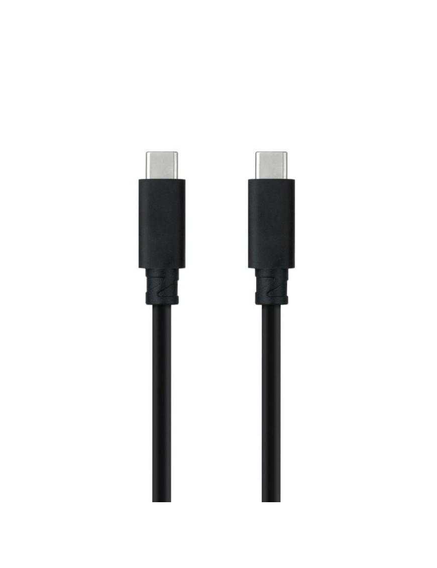 Cable USB 3.1 Tipo-C Nanocable 10.01.4100/ USB Tipo-C Macho - USB Tipo-C Macho/ 50cm/ Negro