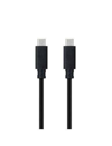 Cable USB 3.1 Tipo-C Nanocable 10.01.4100/ USB Tipo-C Macho - USB Tipo-C Macho/ 50cm/ Negro