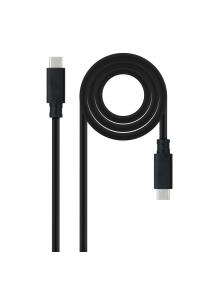 Cable USB 3.1 Tipo-C Nanocable 10.01.4100/ USB Tipo-C Macho - USB Tipo-C Macho/ 50cm/ Negro