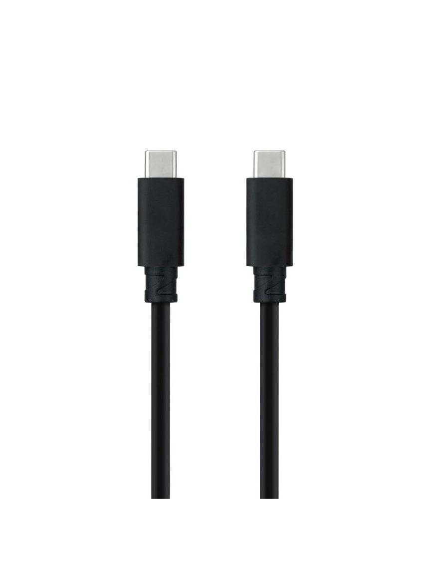 Cable USB 3.1 Tipo-C Nanocable 10.01.4102/ USB Tipo-C Macho - USB Tipo-C Macho/ 2m/ Negro