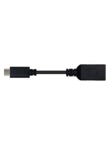 Cable USB 3.1 Nanocable 10.01.4201/ USB Tipo-C Macho - USB Hembra/ 15cm/ Negro