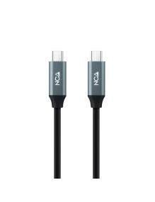 Cable USB 3.2 Nanocable 10.01.4302/ USB Tipo-C Macho - USB Tipo-C Macho/ 2m/ Gris y Negro