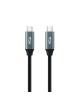 Cable USB 3.2 Nanocable 10.01.4302/ USB Tipo-C Macho - USB Tipo-C Macho/ 2m/ Gris y Negro