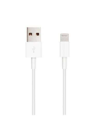 Cable USB 2.0 Lightning Nanocable 10.110.0401/ USB Macho - Lightning Macho/ 1m/ Blanco