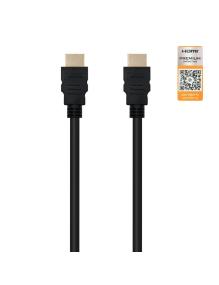 Cable HDMI 2.0 4K Nanocable 10.15.3601-L150/ HDMI Macho - HDMI Macho/ 1.5m/ Certificado/ Negro