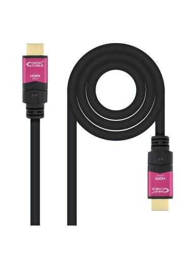 Cable HDMI 2.0 4K Nanocable 10.15.3715/ HDMI Macho - HDMI Macho/ 15m/ Negro