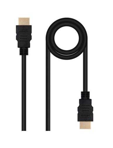 Cable HDMI 2.0 4K Nanocable 10.15.3801/ HDMI Macho - HDMI Macho/ 1m/ Negro