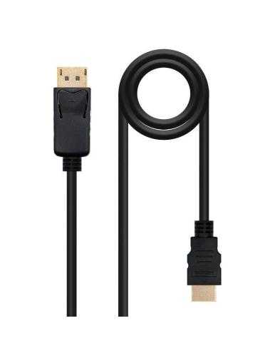 Cable DisplayPort Nanocable 10.15.4302/ DisplayPort Macho - HDMI Macho/ 2m/ Negro