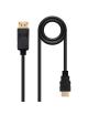 Cable Conversor Nanocable 10.15.4310/ Displayport Macho - HDMI Macho/ 10m/ Negro