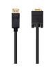 Cable Conversor Nanocable 10.15.4402/ DisplayPort Macho - VGA Macho/ 2m/ Negro