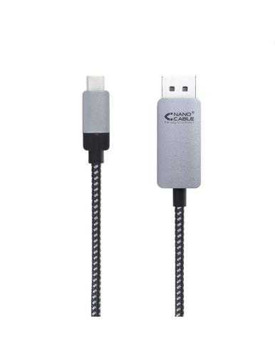 Cable Conversor Nanocable 10.15.5002/ USB Tipo-C Macho - Displayport Macho/ 1.8m/ Negro