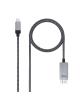 Cable Conversor Nanocable 10.15.5002/ USB Tipo-C Macho - Displayport Macho/ 1.8m/ Negro