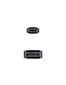 Cable Conversor Nanocable 10.15.5002/ USB Tipo-C Macho - Displayport Macho/ 1.8m/ Negro