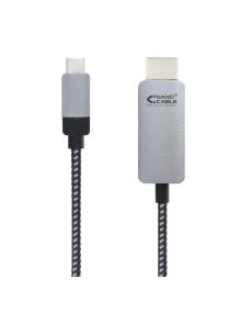 Cable Conversor Nanocable 10.15.5102/ USB Tipo-C Macho - HDMI Macho/ 1.8m/ Negro