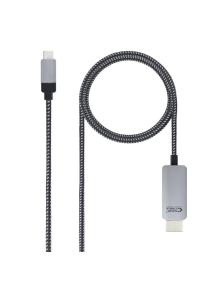 Cable Conversor Nanocable 10.15.5102/ USB Tipo-C Macho - HDMI Macho/ 1.8m/ Negro