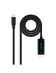 Cable Conversor Nanocable 10.15.5132/ USB Tipo-C Macho - HDMI Macho/ 1.8m/ Negro