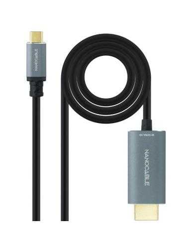 Cable Conversor Nanocable 10.15.5162/ USB Tipo-C Macho - HDMI Macho/ 1.8m/ Negro