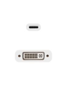 Conversor Nanocable 10.16.4103/ USB Tipo-C Macho - DVI-D (24+1) Hembra/ 15cm/ Blanco