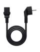 Cable Alimentación Nanocable 10.22.0103/ Schuko Macho - C13 Hembra/ 3m/ Negro