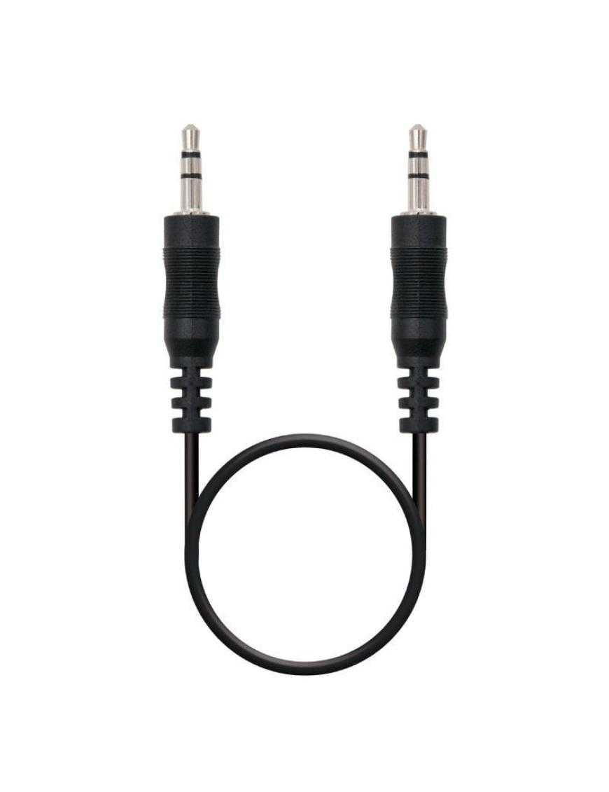 Cable Estéreo Nanocable 10.24.0100/ Jack 3.5 Macho - Jack 3.5 Macho/ 30cm/ Negro