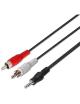 Cable Estéreo Nanocable 10.24.0310/ Jack 3.5 Macho - 2x RCA Macho/ 10m/ Negro