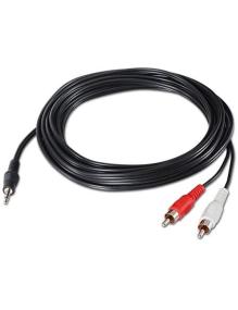 Cable Estéreo Nanocable 10.24.0310/ Jack 3.5 Macho - 2x RCA Macho/ 10m/ Negro