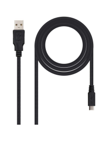 Cable USB 2.0 Nanocable 10.01.0503/ USB Macho - MicroUSB Macho/ 3m/ Negro