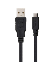 Cable USB 2.0 Nanocable 10.01.0503/ USB Macho - MicroUSB Macho/ 3m/ Negro