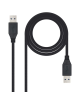 Cable USB 3.0 Nanocable 10.01.1002-BK/ USB Macho - USB Macho/ 2m/ Negro