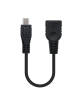 Cable USB 2.0 Nanocable 10.01.3500/ MicroUSB Macho - USB Hembra/ 15cm/ Negro