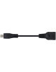 Cable USB 2.0 Nanocable 10.01.3500/ MicroUSB Macho - USB Hembra/ 15cm/ Negro