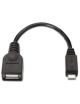 Cable USB 2.0 Nanocable 10.01.3500/ MicroUSB Macho - USB Hembra/ 15cm/ Negro