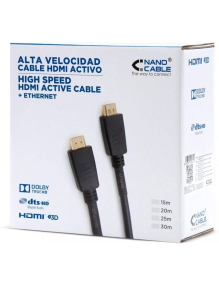 Cable HDMI 1.4 Nanocable 10.15.1820/ HDMI Macho - HDMI Macho/ 20m/ Negro